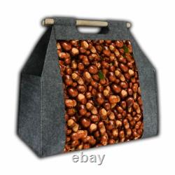 Sac à bûches en bois avec poignée amovible, panier à bûches, espace de rangement spacieux, 6 couleurs