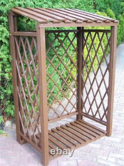 Stockage de bois de chauffage en bois pour jardin extérieur Abri de stockage de bûches Modèle 10