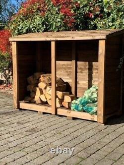 Stockage de bûches en bois robuste