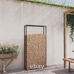 Support à bois de chauffage en acier noir mat avec stockage en bois porte-bûches de différentes tailles vidaXL