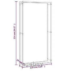 Support à bois de chauffage en acier noir mat avec stockage en bois porte-bûches de différentes tailles vidaXL