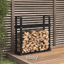 Support à bois en pin massif, rangement de bûches en bois, abri à bois, porte-bûches, bois d'œuvre O5A2