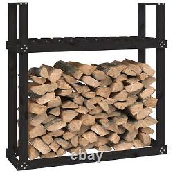 Support à bois en pin massif, rangement de bûches en bois, abri à bois, porte-bûches, bois d'œuvre O5A2