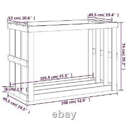 Support à bûches d'extérieur et jardinière en bois multi-couleurs, support à bois solide en pin
