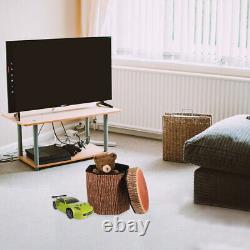 Tabouret de rangement en bois avec couvercle en bûches - Multi-fonctionnel et gain de place