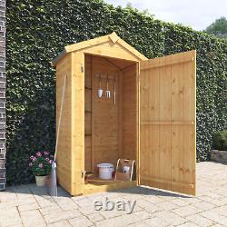 Tall Wooden Garden Shed Storage Box Fenêtres Outdoor Log Store Outils Armoire