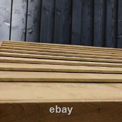 Unité de stockage en bois pour jardin Waltons 3x3, traitée sous pression, toit pentu, 3 pieds x 3 pieds